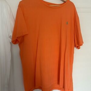 Polo Ralph Lauren Orange and White Short Sleeve Tee